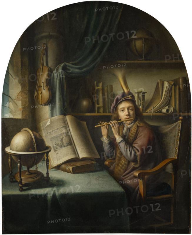 The Flute Player. Creator: Dou, Gerard (Gerrit) (1613-1675).