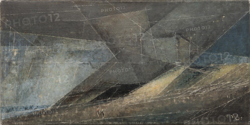 Beach under Gloom, 1945. Creator: Feininger, Lyonel (1871-1956).