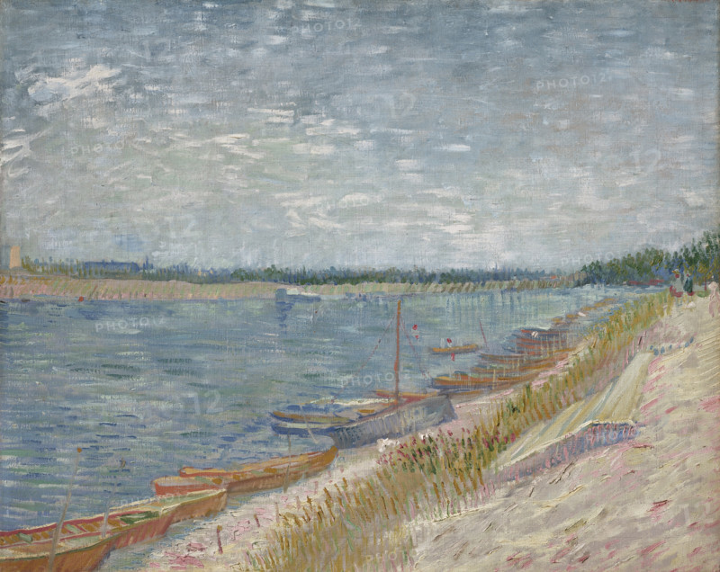 Les canots amarrés, 1887. Creator: Gogh, Vincent, van (1853-1890).