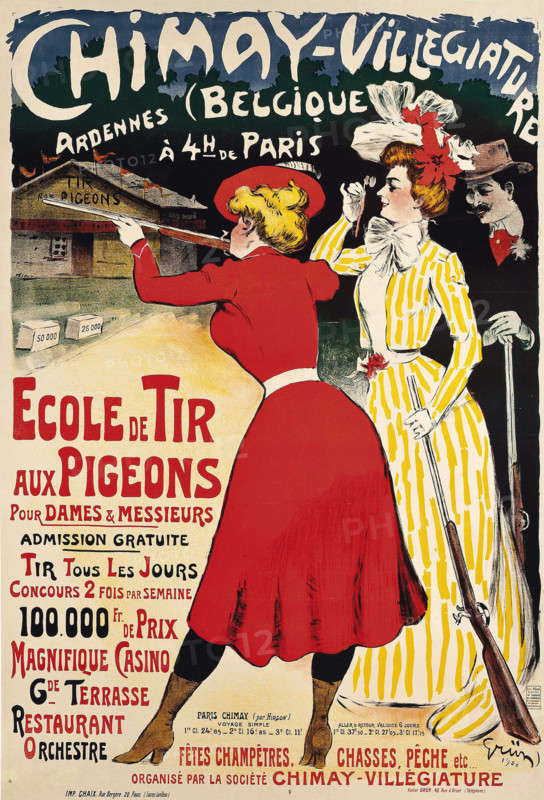 Chimay-Villégiature, Ardennes (Belgique). Ecole de tir aux pigeons, 1900. Creator: Grün, Jules-Alexandre (1868-1938).
