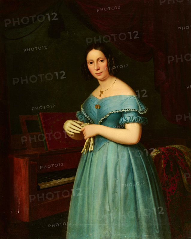 Portrait of the composer Fanny Hensel née Mendelssohn (1805-1847). Creator: Hensel, Wilhelm (1794-1861).