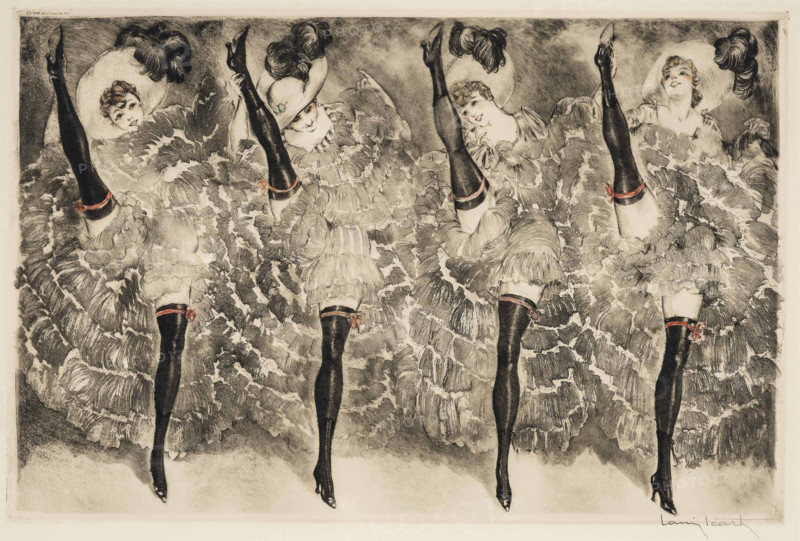 Can-Can, 1933. Creator: Icart, Louis Justin Laurent (1888-1950).