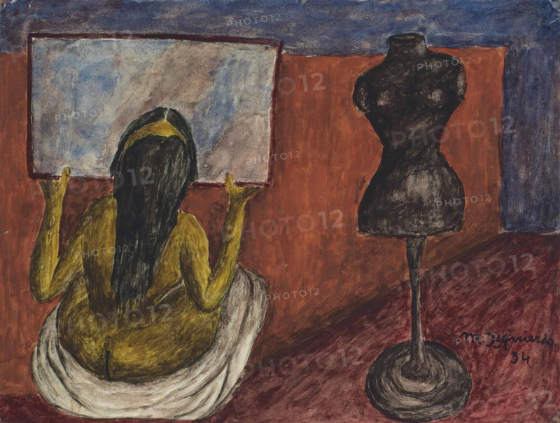 Woman before the Mirror, 1934. Creator: Izquierdo, María (1902-1955).