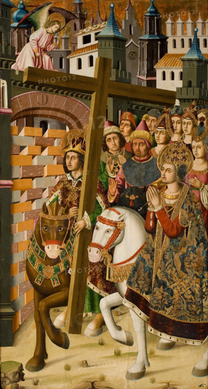 Saint Helena and the Emperor Heraclius, 1483-1487. Creator: Jiménez (Ximénez), Miguel (active 1462-1505).