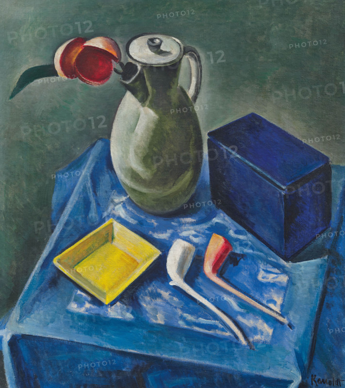 Still life with jug, tin and pipes, 1931. Creator: Kanoldt, Alexander (1881-1939).