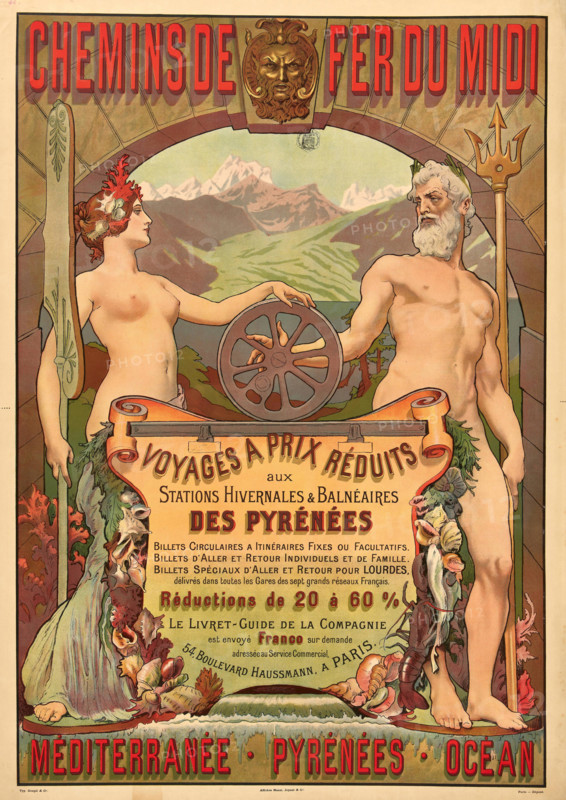 Chemins de fer du Midi. Les Pyrénées, c1900. Creator: Kauffmann, Paul Adolphe (1849-1940).