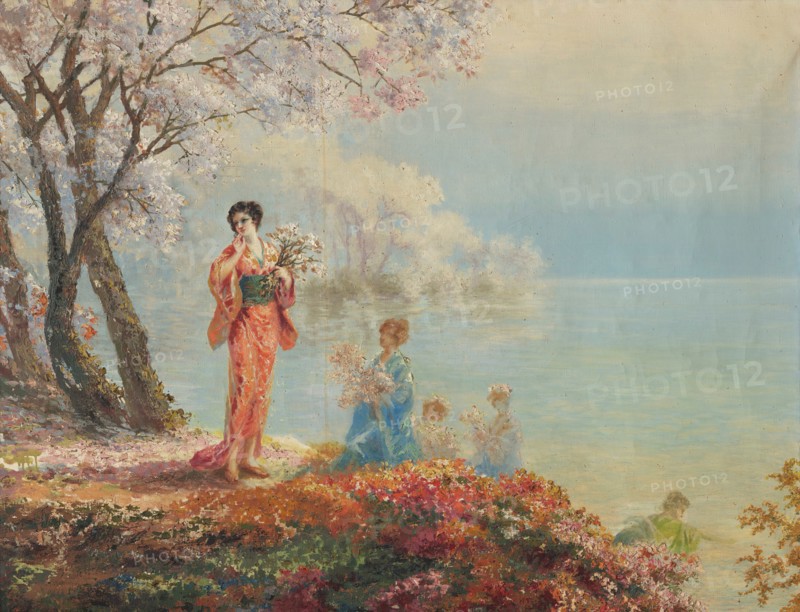 Japanese Landscape, c1880. Creator: Kiyohara, Tama (O'Tama), (Eleonora Ragusa) (1861-1939).