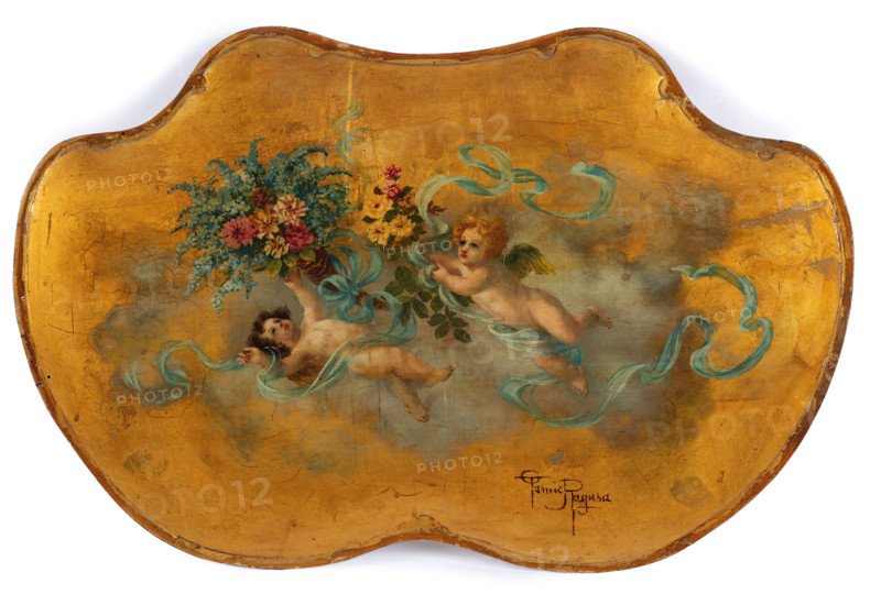 Putti and flowers. Creator: Kiyohara, Tama (O'Tama), (Eleonora Ragusa) (1861-1939).