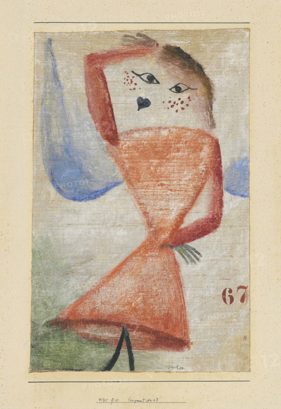 Fragment No. 67 (Angel), 1930. Creator: Klee, Paul (1879-1940).