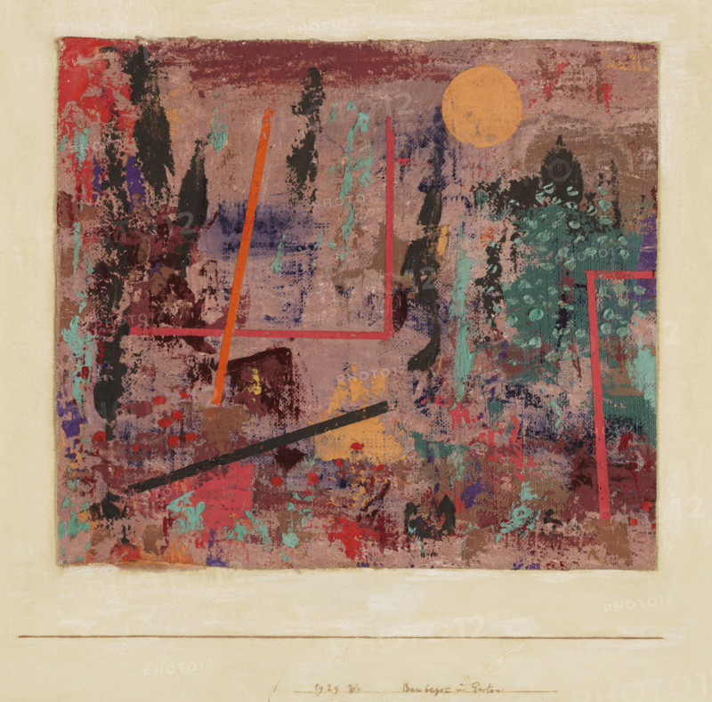 Baubegin(n) im Garten (Beginning of Construction in the Garden), 1929. Creator: Klee, Paul (1879-1940).