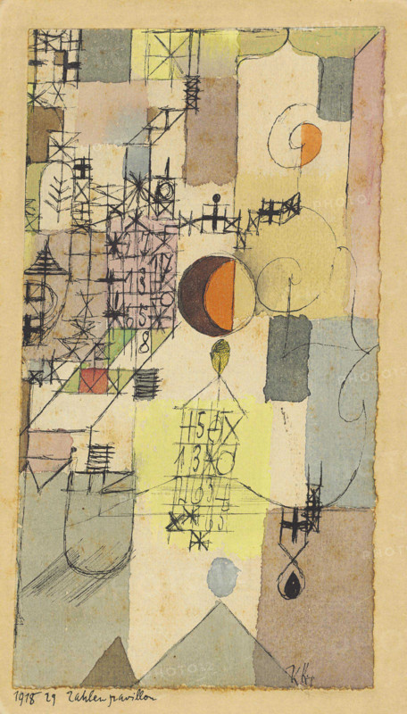 Zahlenpavillon (Pavilion of Numbers), 1918. Creator: Klee, Paul (1879-1940).