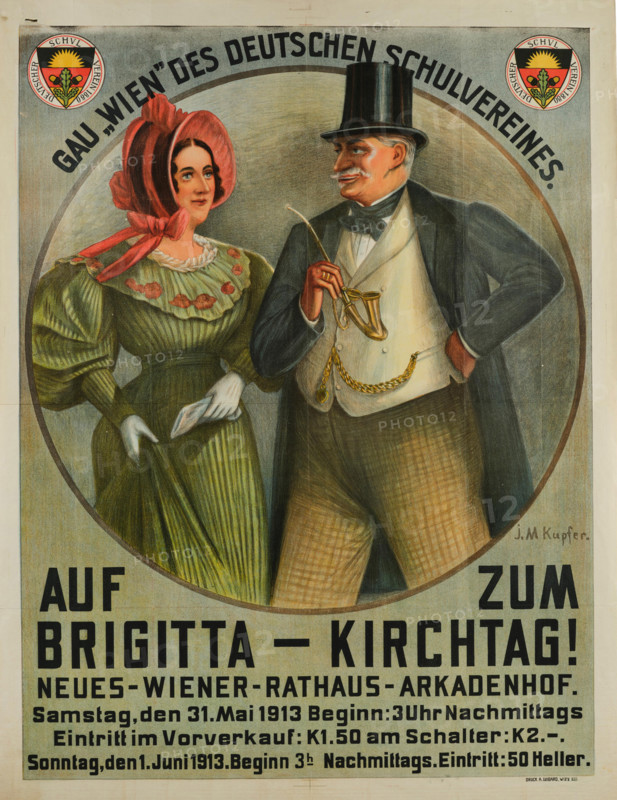 Auf zum Brigitta-Kirchtag - Deutscher Schulverein, 1913. Creator: Kupfer, Johann Michael (1859-1917).