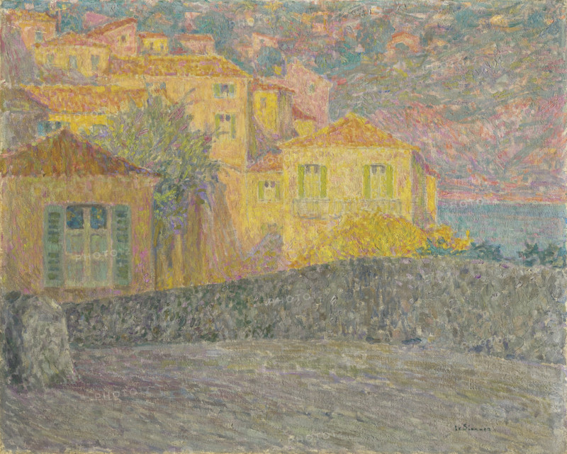 Houses in the sun, Villefranche-sur-Mer, 1927. Creator: Le Sidaner, Henri (1862-1939).