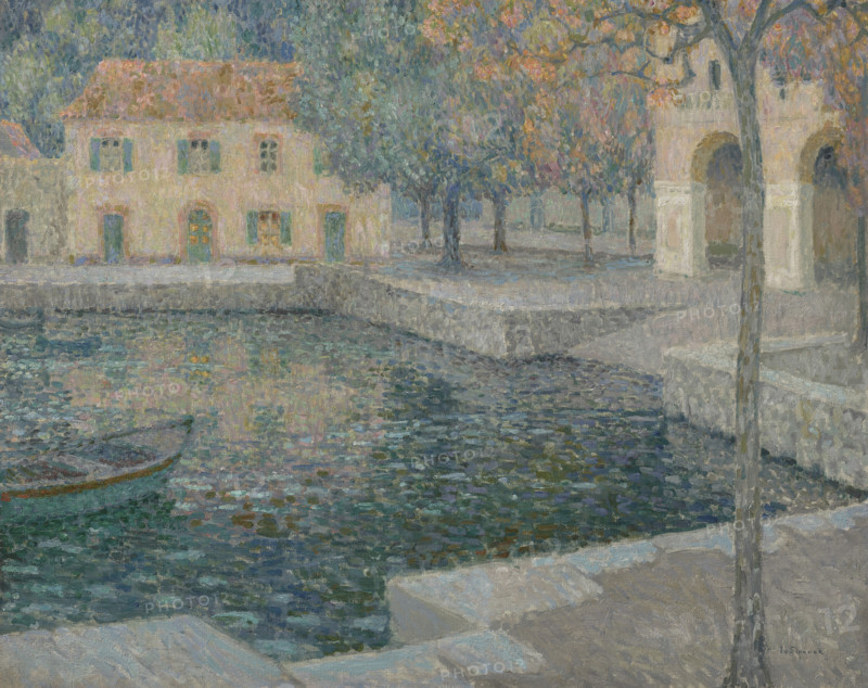 Le bassin du refuge, 1924. Creator: Le Sidaner, Henri (1862-1939).