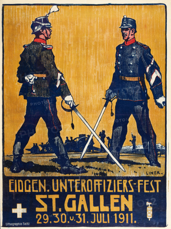 Eidgenössische Unteroffiziersfest, St. Gallen, 1911. Creator: Liner, Carl August (1871-1946).