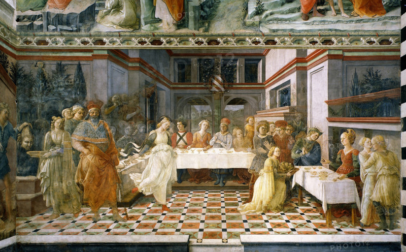 The Feast of Herod (Stories of Saint Stephen and Saint John the Baptist), Between 1452 and 1465. Creator: Lippi, Fra Filippo (1406-1469).