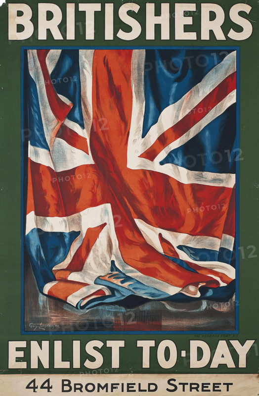 Britishers, Enlist To-Day, 1917. Creator: Lipscombe, Guy (1881-1952).