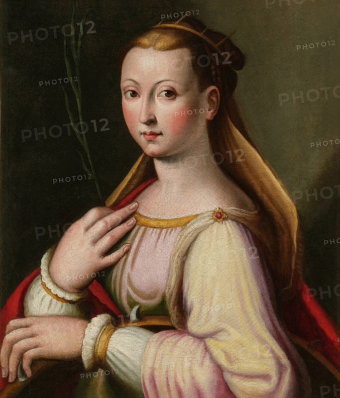 Self-Portrait as Saint Catherine of Alexandria. Creator: Longhi, Barbara (1552-c. 1638).