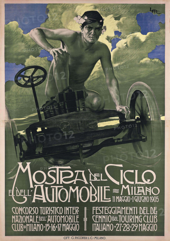 Mostra del Ciclo e dell'Automobile, 1905. Creator: Metlicovitz, Leopoldo (1868-1944).