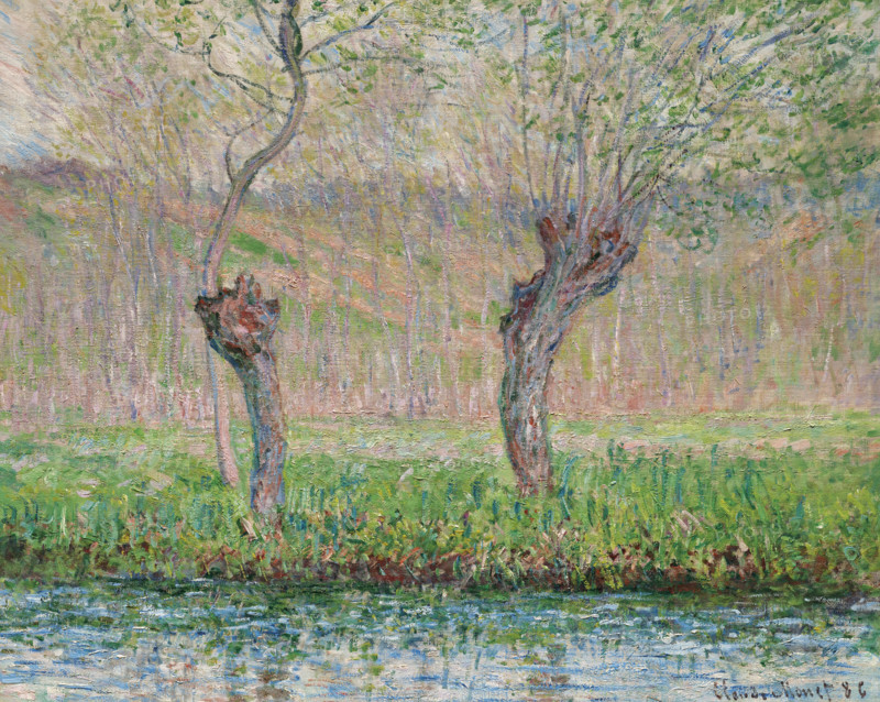 Spring, willows, 1885. Creator: Monet, Claude (1840-1926).