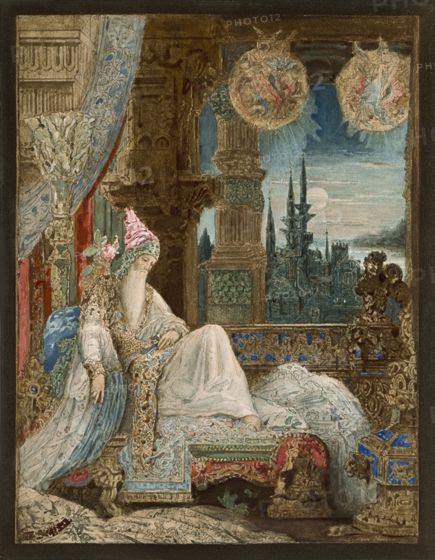 The Dream of an Inhabitant of Mogul (La Fontaine, Fables, XI, 4), c1881. Creator: Moreau, Gustave (1826-1898).