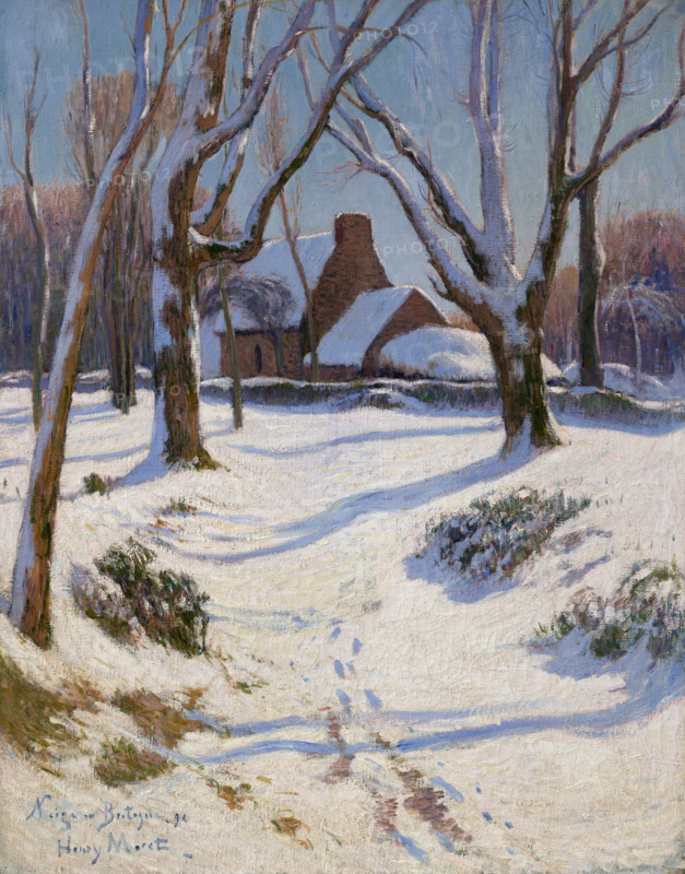 Snow in Brittany, 1892. Creator: Moret, Henry (1856-1913).