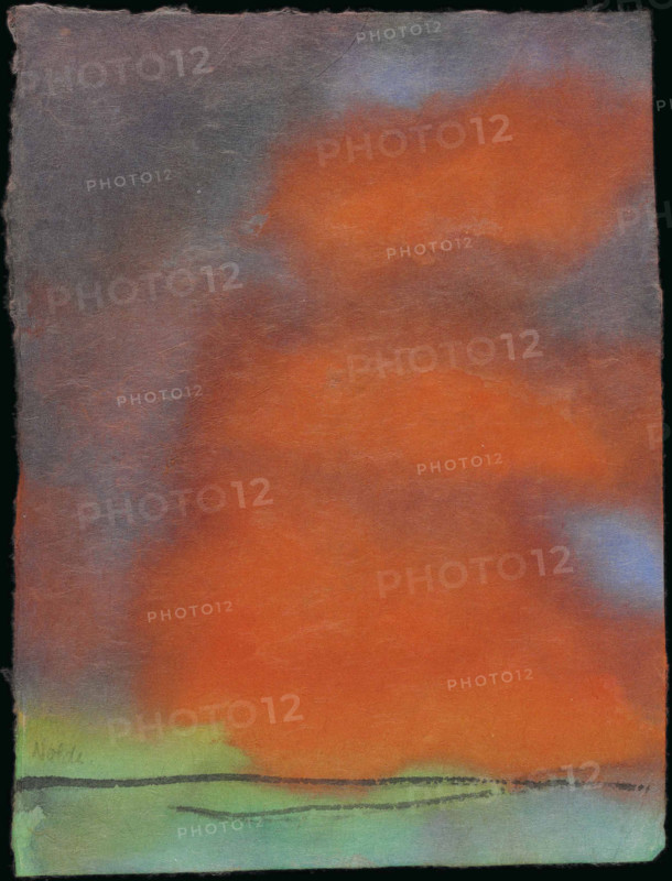 Landscape with high sky and red clouds, c1930-1935. Creator: Nolde, Emil (1867-1956).