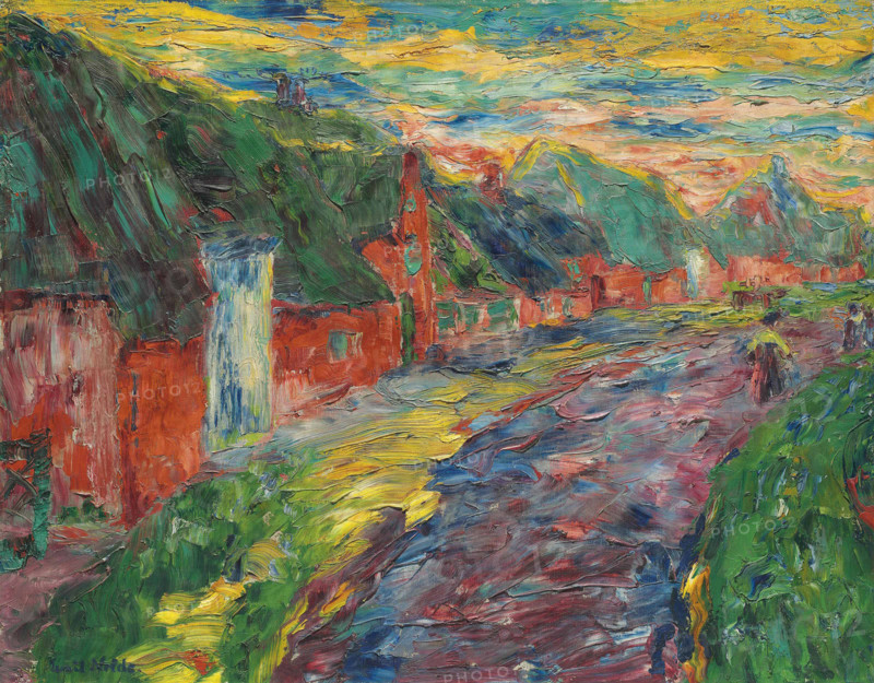 Frisian Houses II, 1910. Creator: Nolde, Emil (1867-1956).