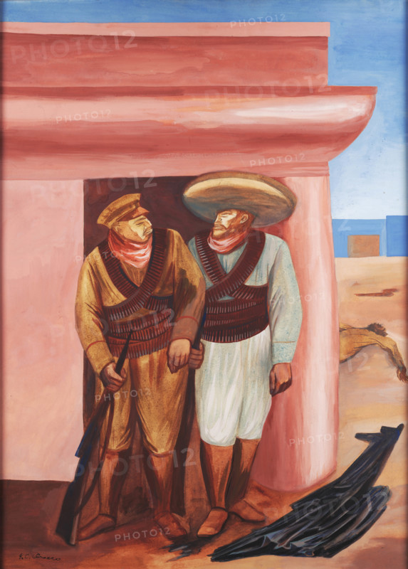 Mexican Soldiers, 1930. Creator: Orozco, José Clemente (1883-1949).