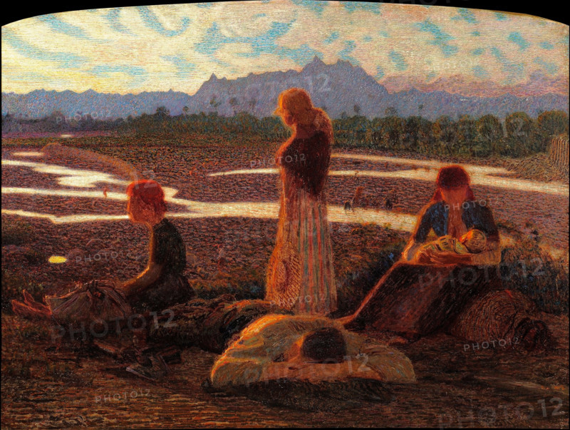 Membra stanche o Famiglia di emigranti (Weary Limbs or Family of Emigrants), 1906-1907. Creator: Pellizza da Volpedo, Giuseppe (1868-1907).