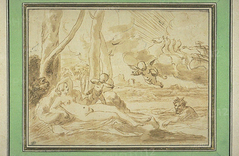 Jupiter and Antiope. Creator: Poussin, Nicolas (1594-1665).