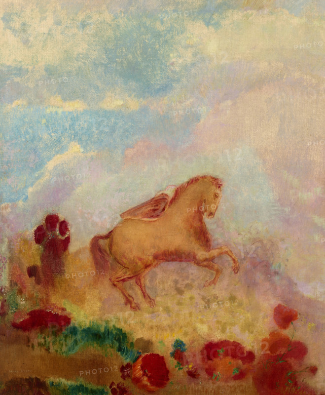 Pegasus. Creator: Redon, Odilon (1840-1916).