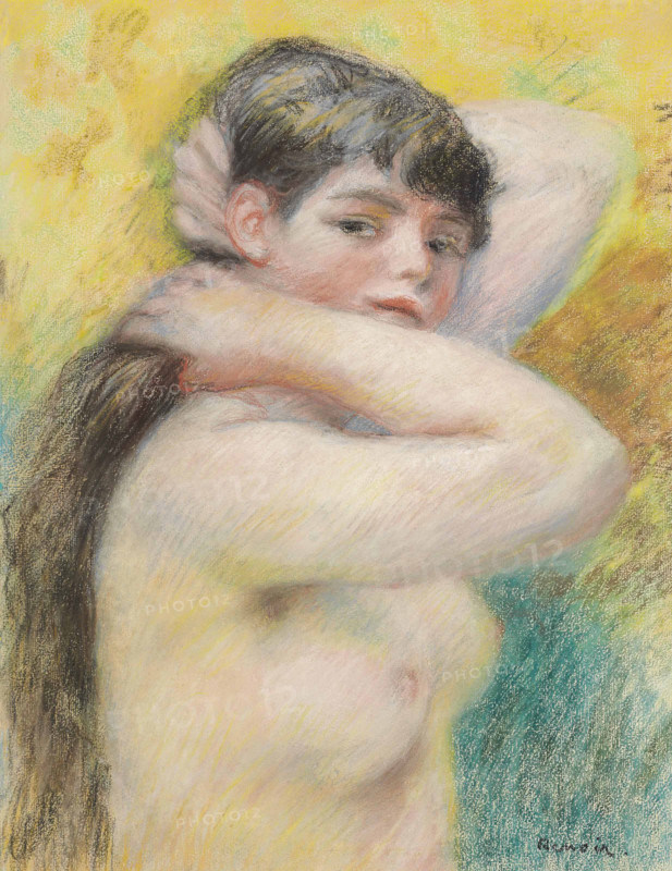 Young girl at her toilet, 1885. Creator: Renoir, Pierre Auguste (1841-1919).
