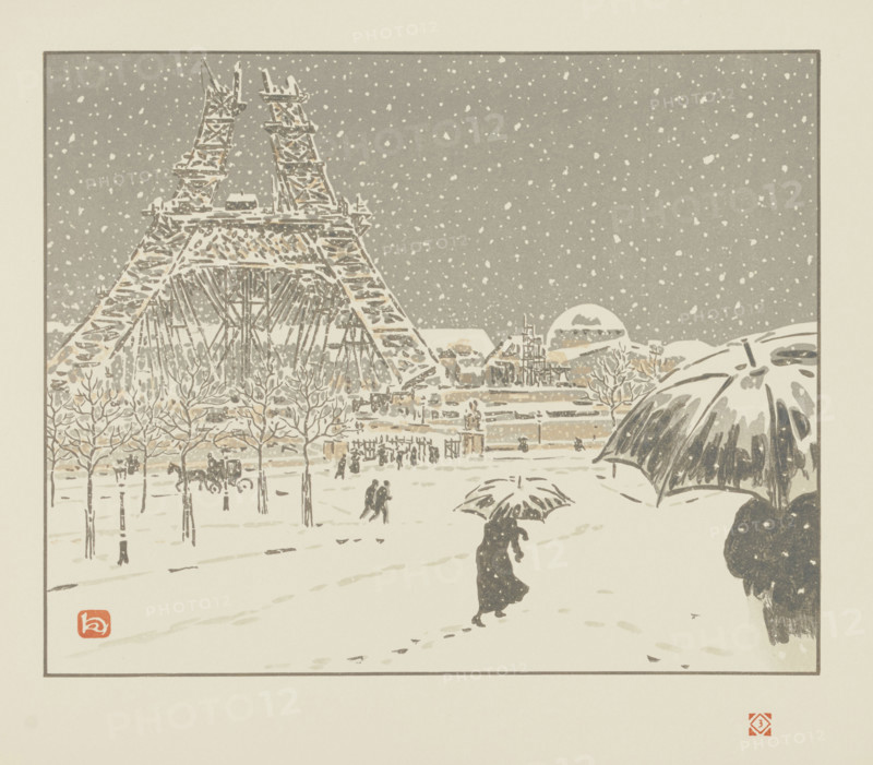 From Thirty-Six Views of the Eiffel Tower, 1902. Creator: Rivière, Henri (1864-1951).