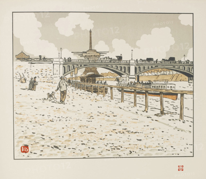 From Thirty-Six Views of the Eiffel Tower, 1902. Creator: Rivière, Henri (1864-1951).