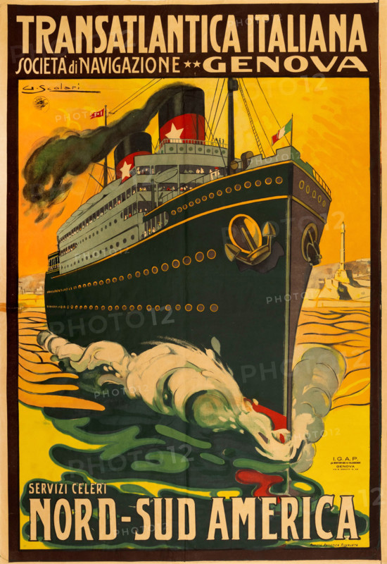 Transatlantica Italiana Società Anonima di Navigazione, 1923. Creator: Scolari, Giovanni (1882-1956).
