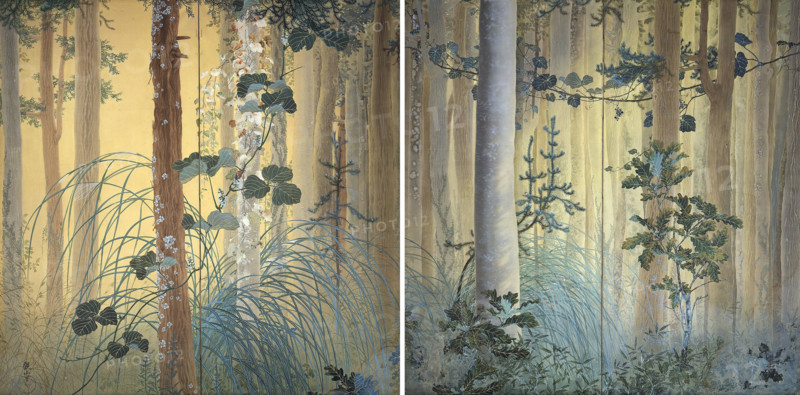 Autumn among Trees, 1907. Creator: Shimomura, Kanzan (1873-1930).