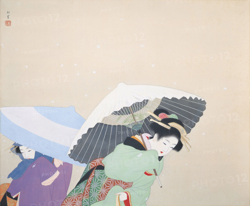 Large Snowflakes, 1944. Creator: Shoen, Uemura (1875-1949).
