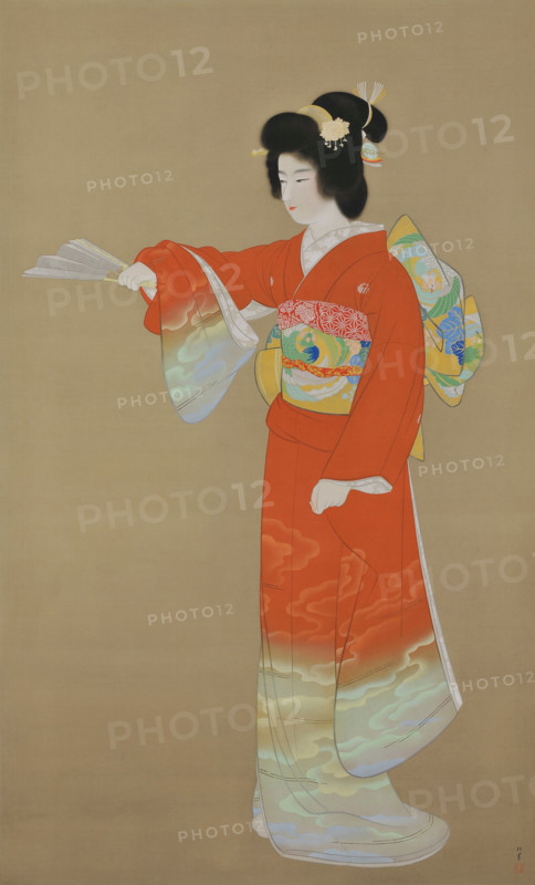 Jo-no-mai (Dance Performed in Noh Play), 1936. Creator: Shoen, Uemura (1875-1949).