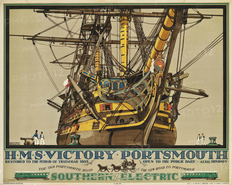 HMS Victory. Portsmouth, 1937. Creator: Shoesmith, Kenneth Denton (1890-1939).