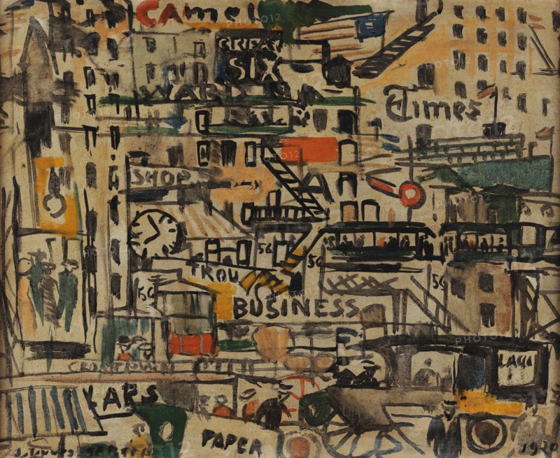 New York Street or New York Landscape, 1920. Creator: Torres-García, Joaquín (1874-1949).