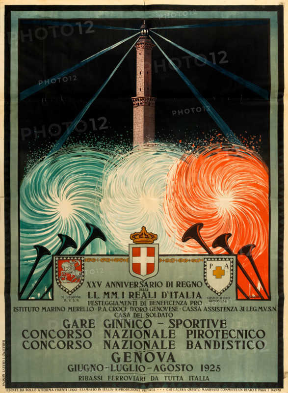 Concorso Nazionale Pirotecnico e Bandistico, Genova, 1925. Creator: Trematore, Severino (1895-1940).