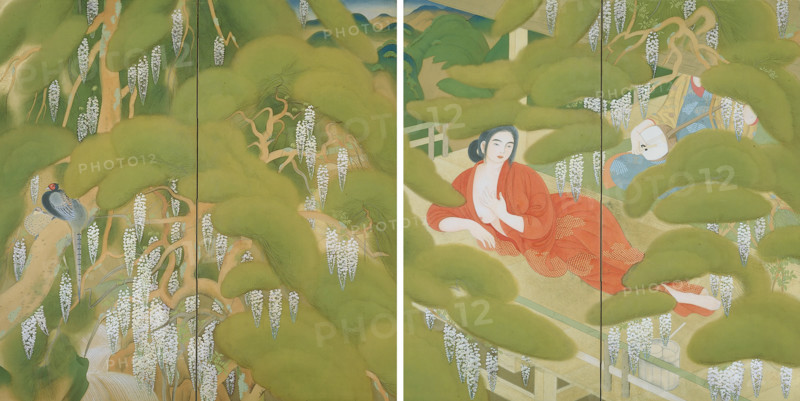 Serving Girl in a Spa, 1918. Creator: Tsuchida, Bakusen (1887-1936).