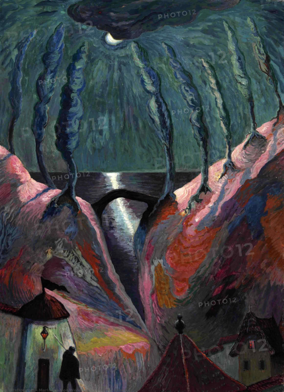 Fantastic night, 1917. Creator: Werefkin, Marianne, von (1860-1938).