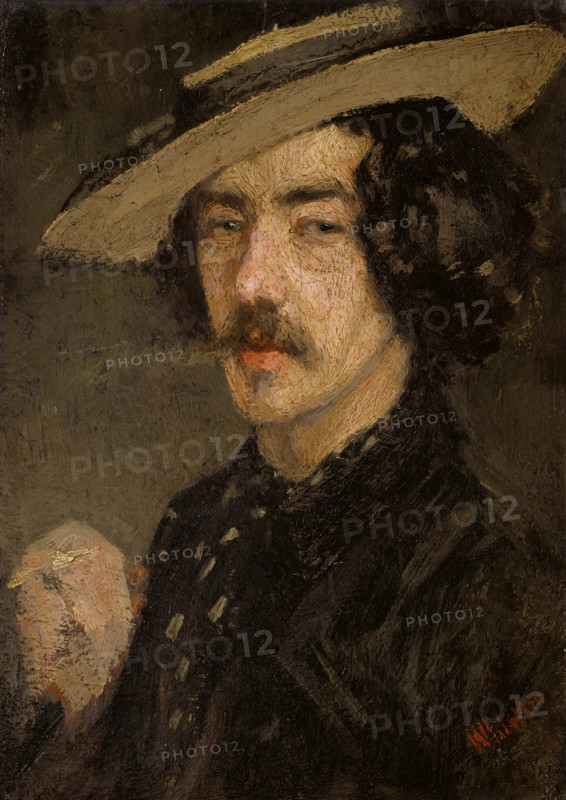Whistler Smoking, c1856-1860. Creator: Whistler, James Abbott McNeill (1834-1903).