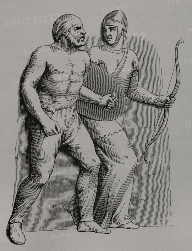 Germanic and Gaul auxiliaries, 1877. Creator: Unknown.