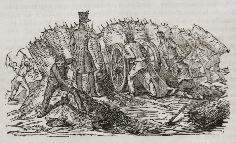 First Carlist War, (1833-1840): Action at Vargas, November 3, 1833, (1842).  Creator: Unknown.