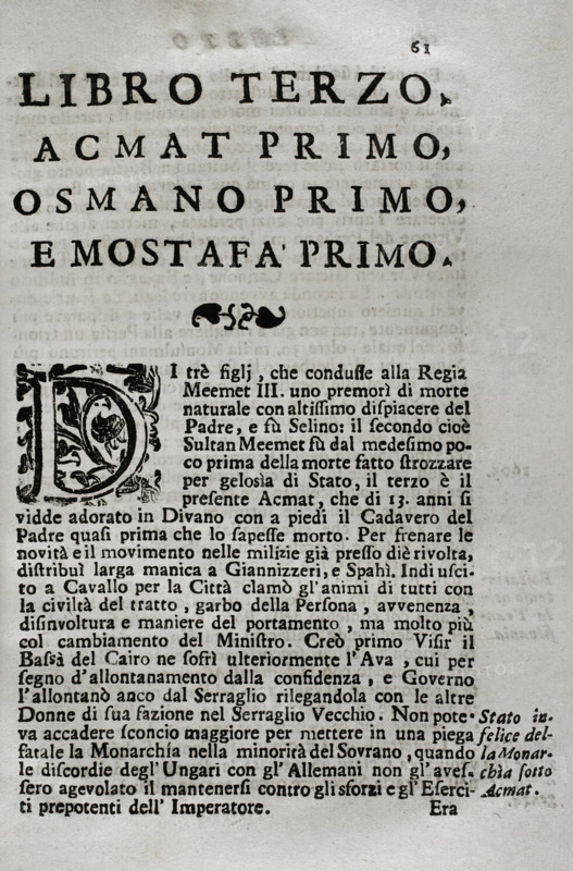 Mappamondo Istorico, Volume VI, Part II: Life of the Ottoman Emperors, 1722. Creator: Antonio Foresti.