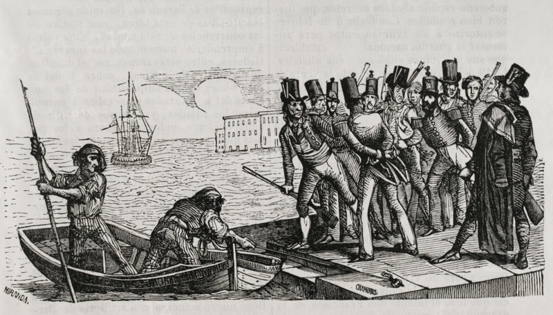 First Carlist War, (1833-1840), Barcelona, Catalonia, 1836, (1845).  Creators: Chamorro, Miranda.