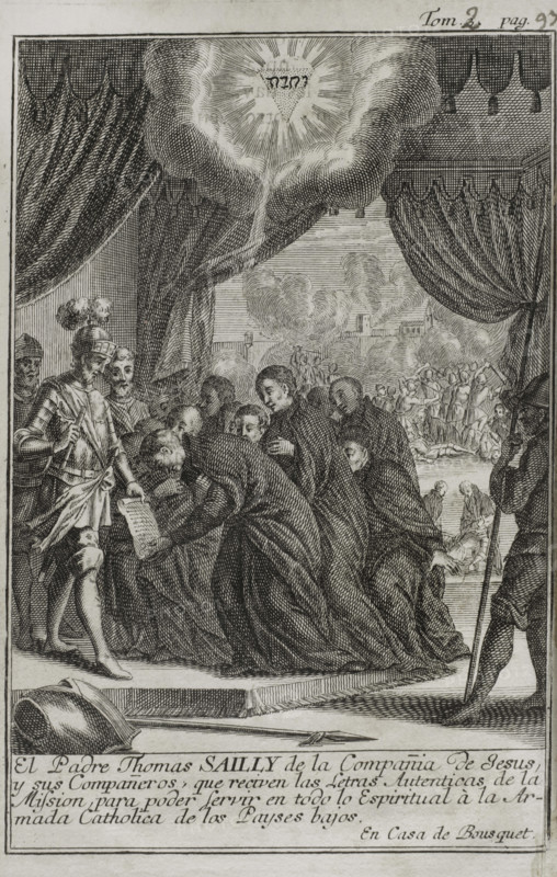 'Father Sailly and his Companions receiving the Authentic Letters of the Mission..., 1748.  Creator: Unknown.